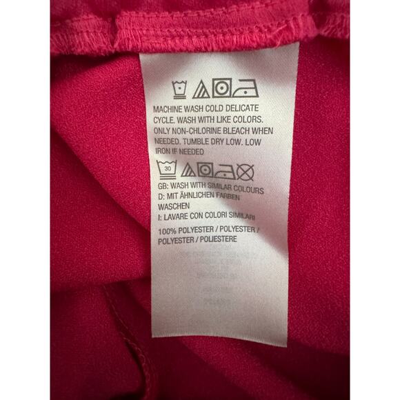 Jason Wu Pink Satin Ankle Pants L Elastic Waist Pockets NWOT Stretch Business - Picture 7 of 9